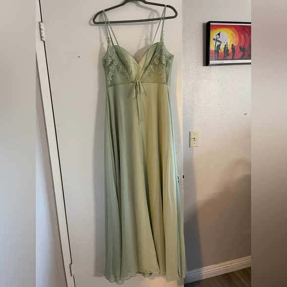 Azazie bridesmaid dress size 12 green - Picture 6 of 6